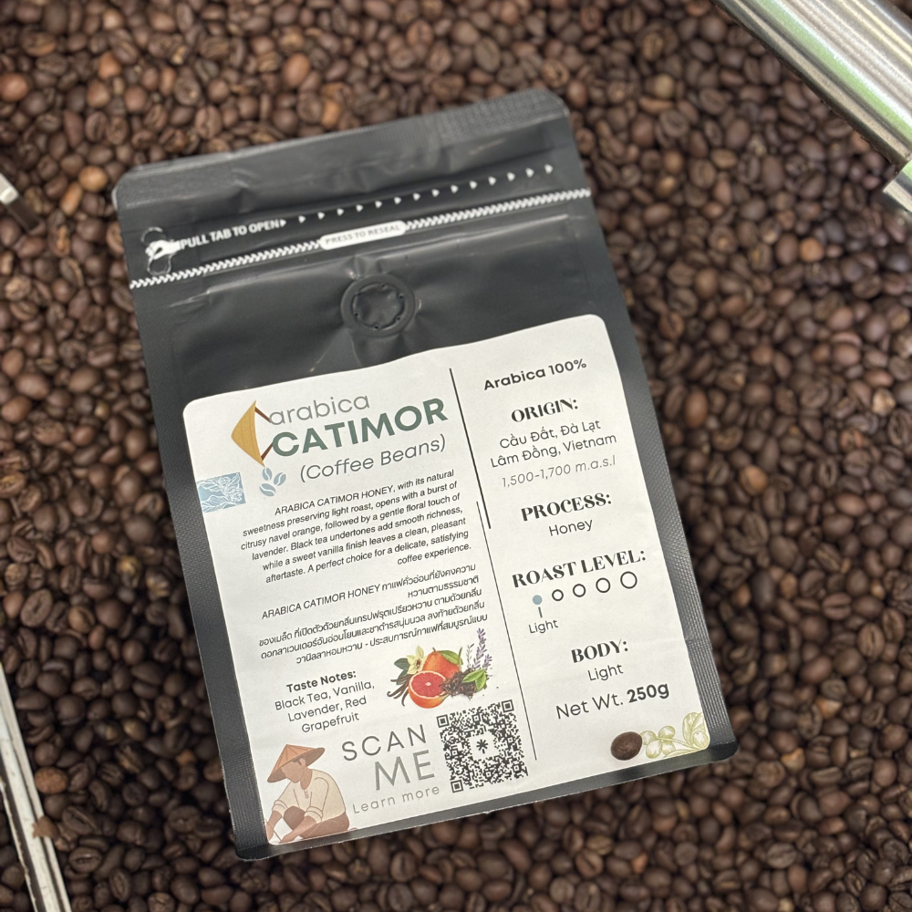 Authentique Speciality Arabica Catimor (Light Roast) (Vietnam Origin) Coffee Beans 250g
