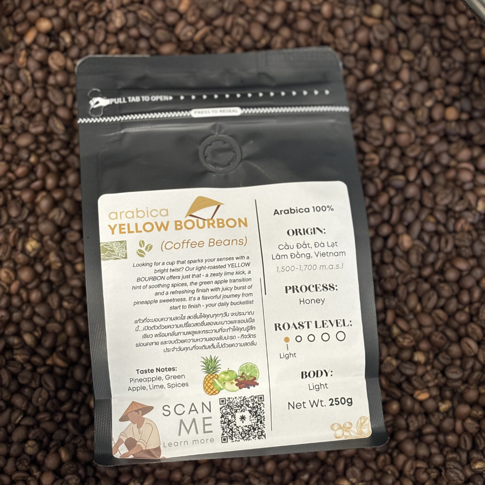 Authentique Specilaity Yellow Bourbon Arabica 100% (Light Roast) (Vietnam Coffee Beans) 250g