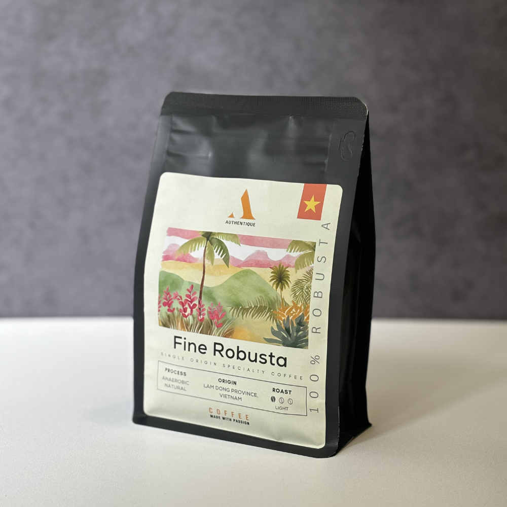Authentique Specilaity Fine Robusta 100% (Light Roast) (Vietnam Coffee Beans) 250g