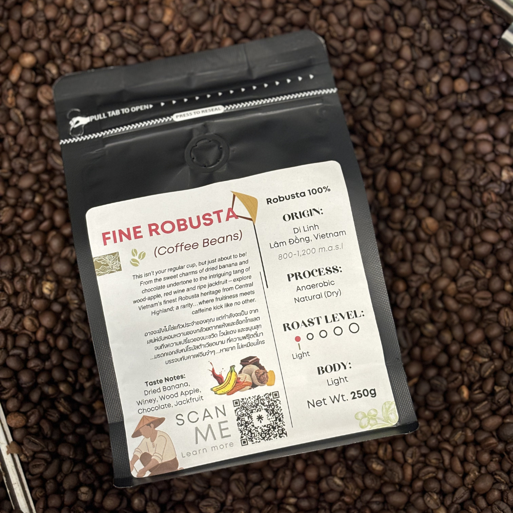 Authentique Specilaity Fine Robusta 100% (Light Roast) (Vietnam Coffee Beans) 250g