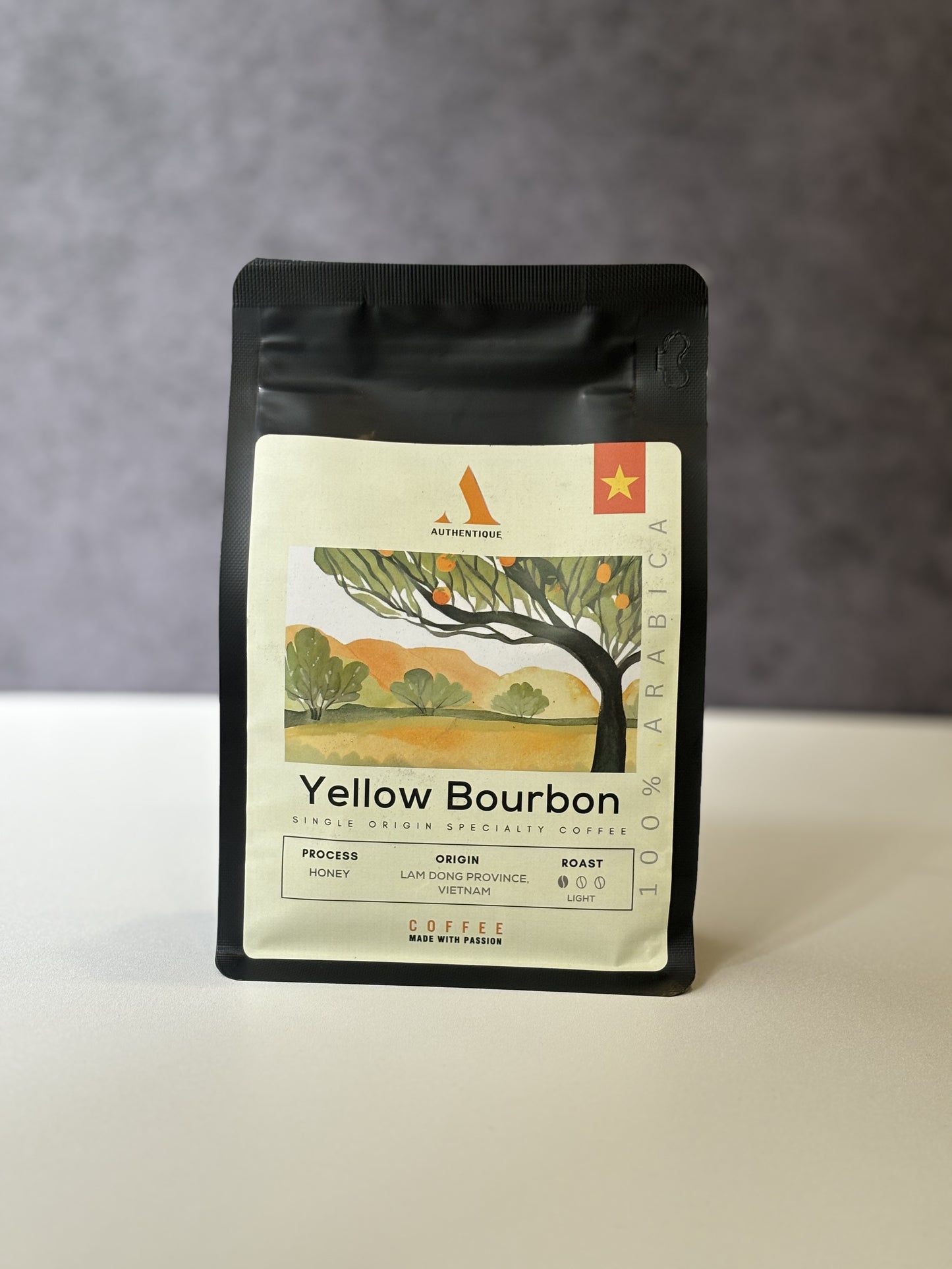Authentique Specilaity Yellow Bourbon Arabica 100% (Light Roast) (Vietnam Coffee Beans) 250g