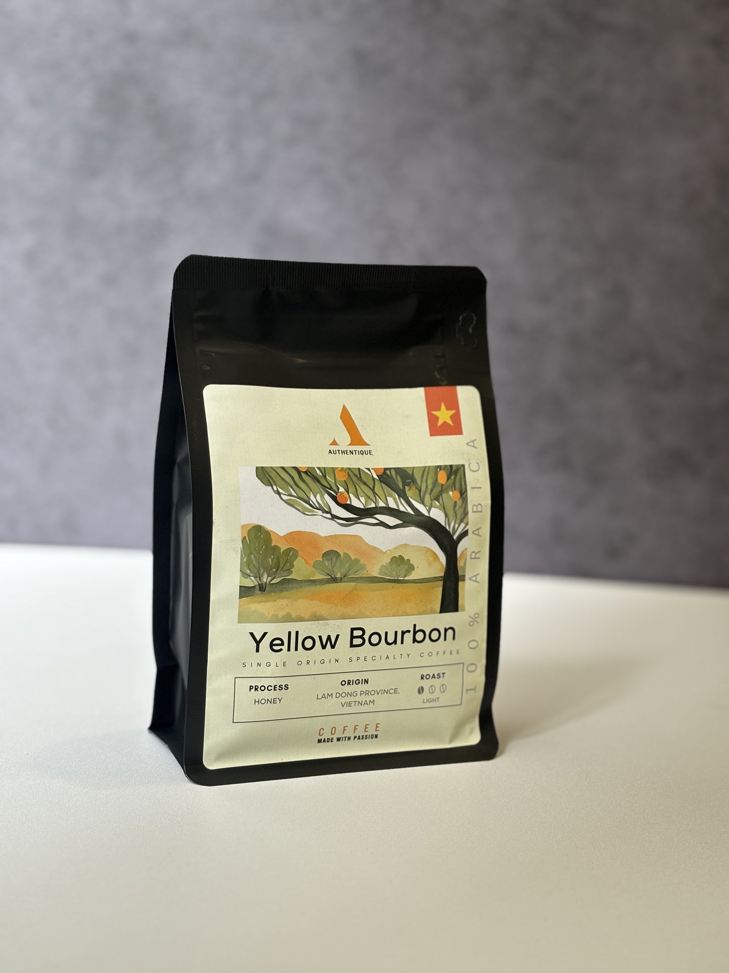 Authentique Specilaity Yellow Bourbon Arabica 100% (Light Roast) (Vietnam Coffee Beans) 250g
