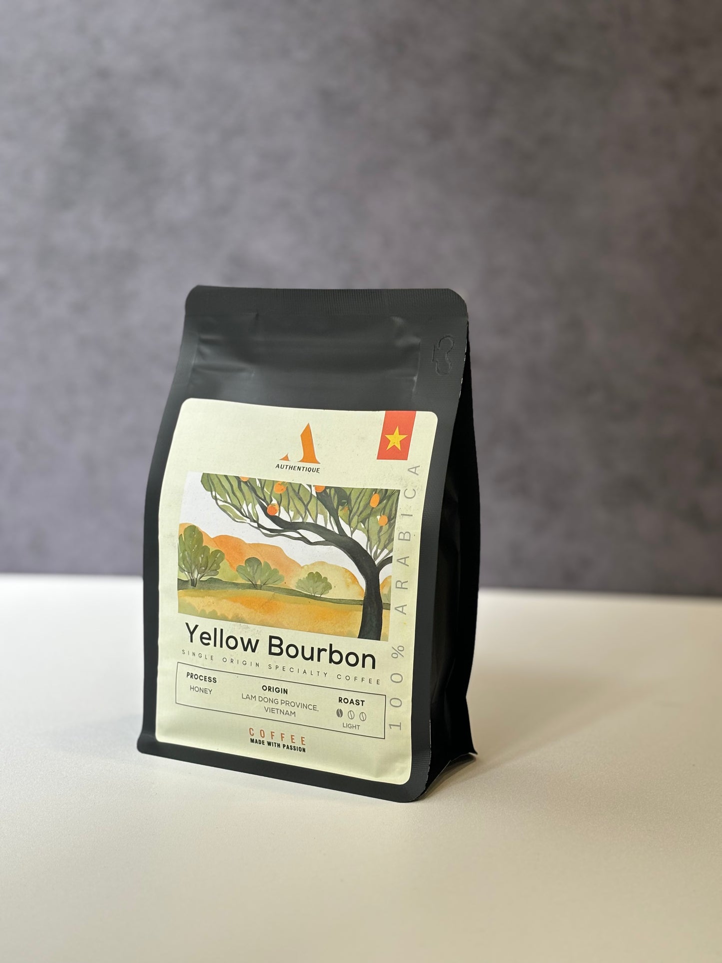 Authentique Specilaity Yellow Bourbon Arabica 100% (Light Roast) (Vietnam Coffee Beans) 250g