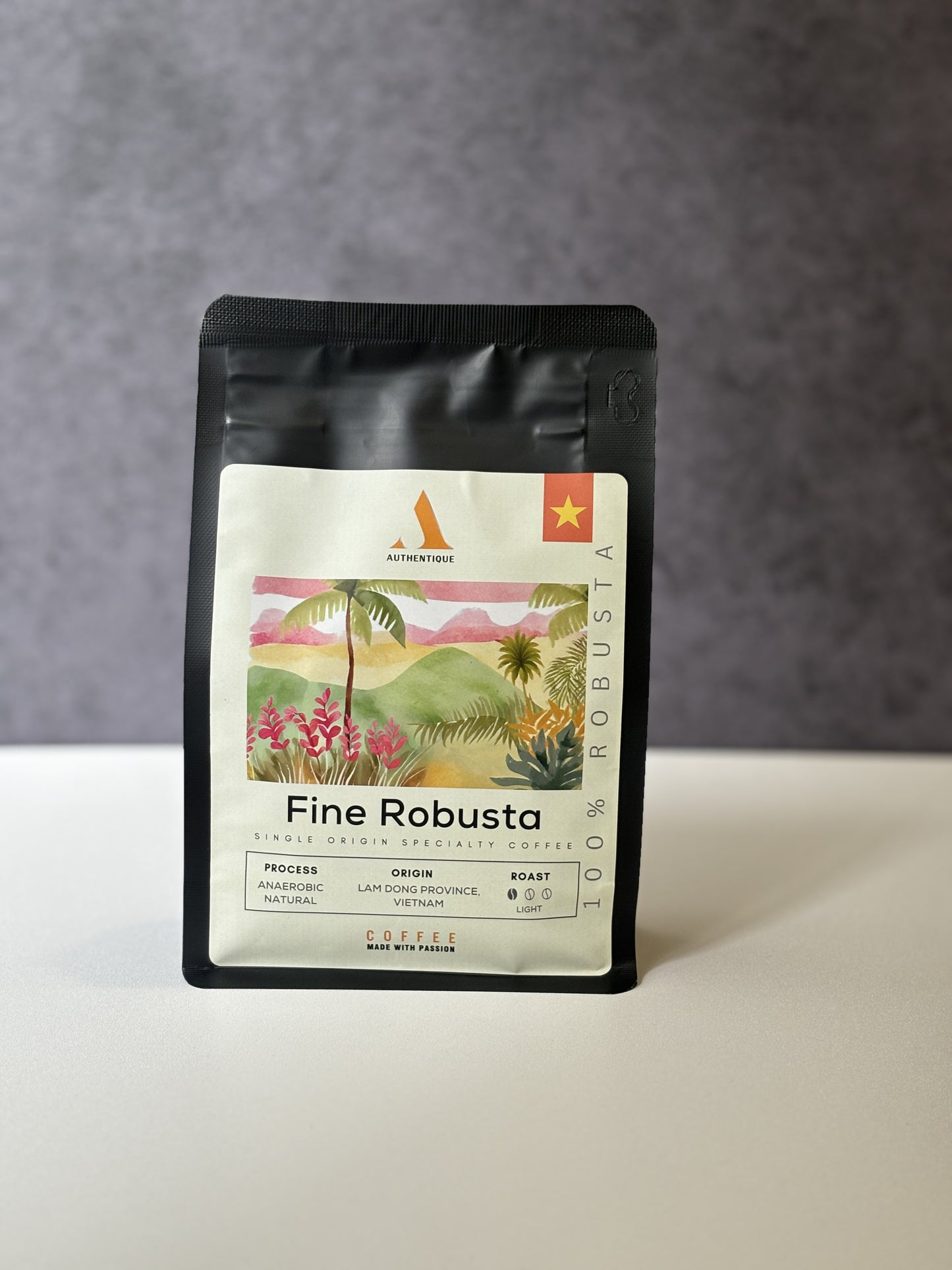 Authentique Specilaity Fine Robusta 100% (Light Roast) (Vietnam Coffee Beans) 250g