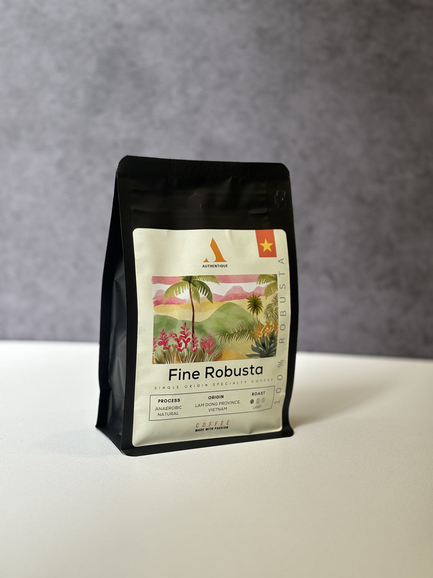 Authentique Specilaity Fine Robusta 100% (Light Roast) (Vietnam Coffee Beans) 250g