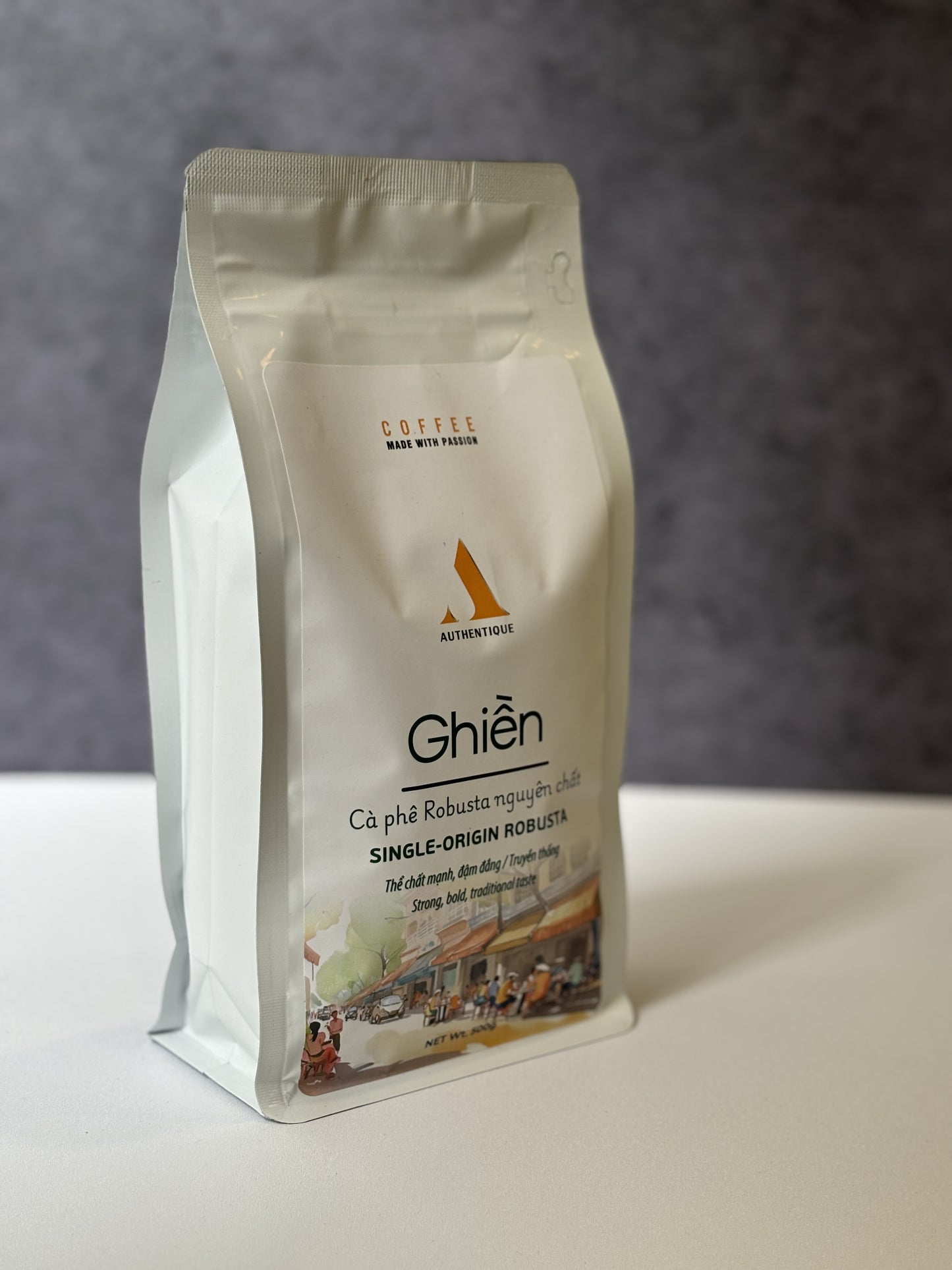 Authentique GHIỀN-Dark Roast (100% Robusta) 500g