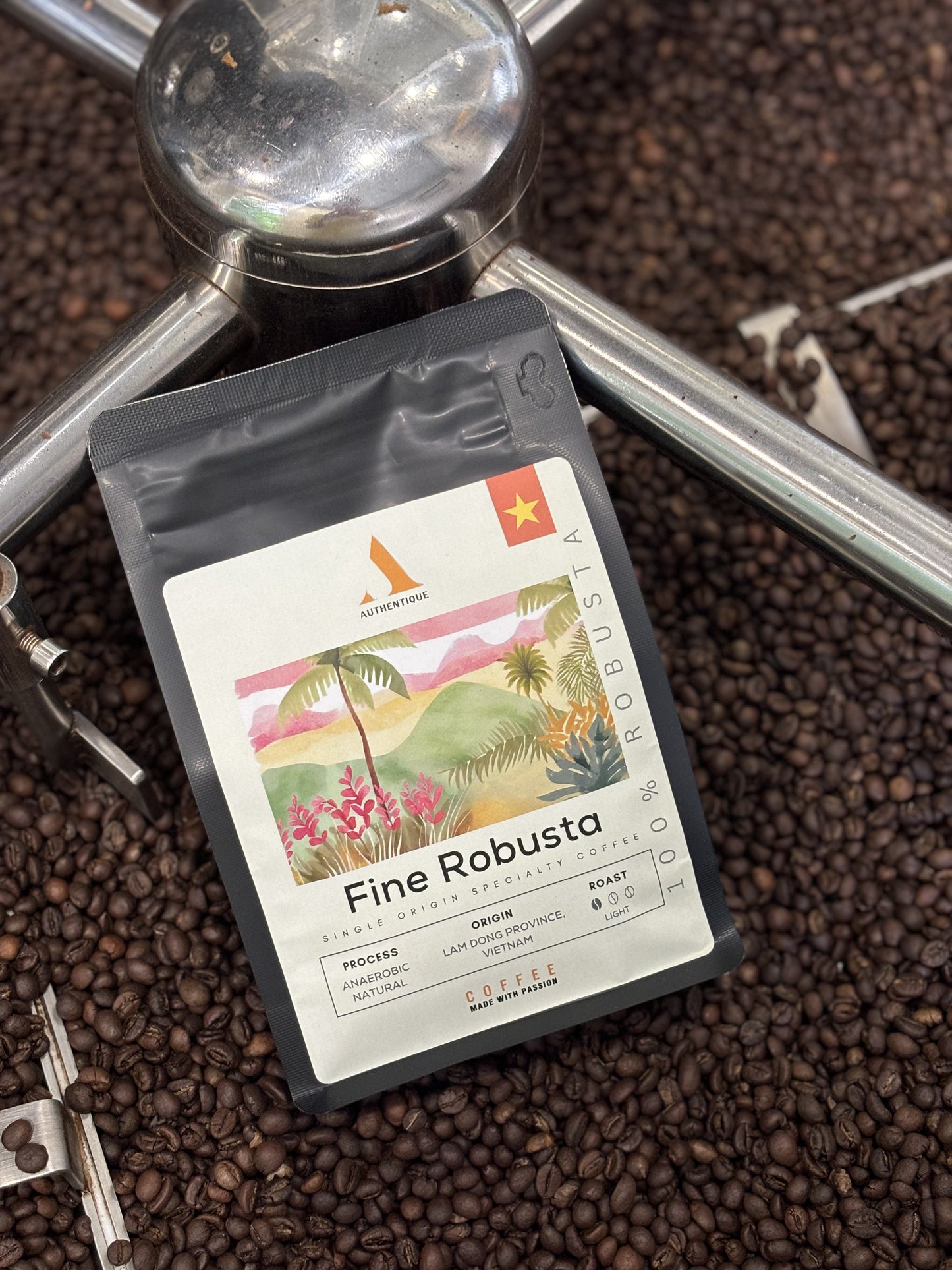 Authentique Specilaity Fine Robusta 100% (Light Roast) (Vietnam Coffee Beans) 250g