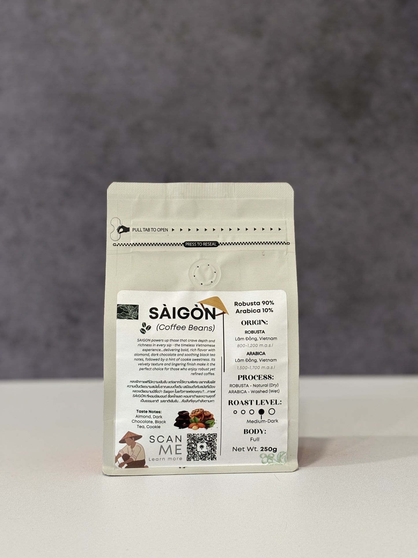 ซูอิกอน-ดาร์กโรสต์ (อาราบิก้า 10%, โรบัสต้า 90%) 250g