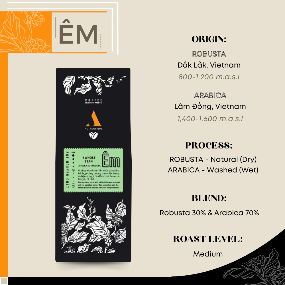 ÊM-Medium Roast (70% Arabica, 30% Robusta) 250g