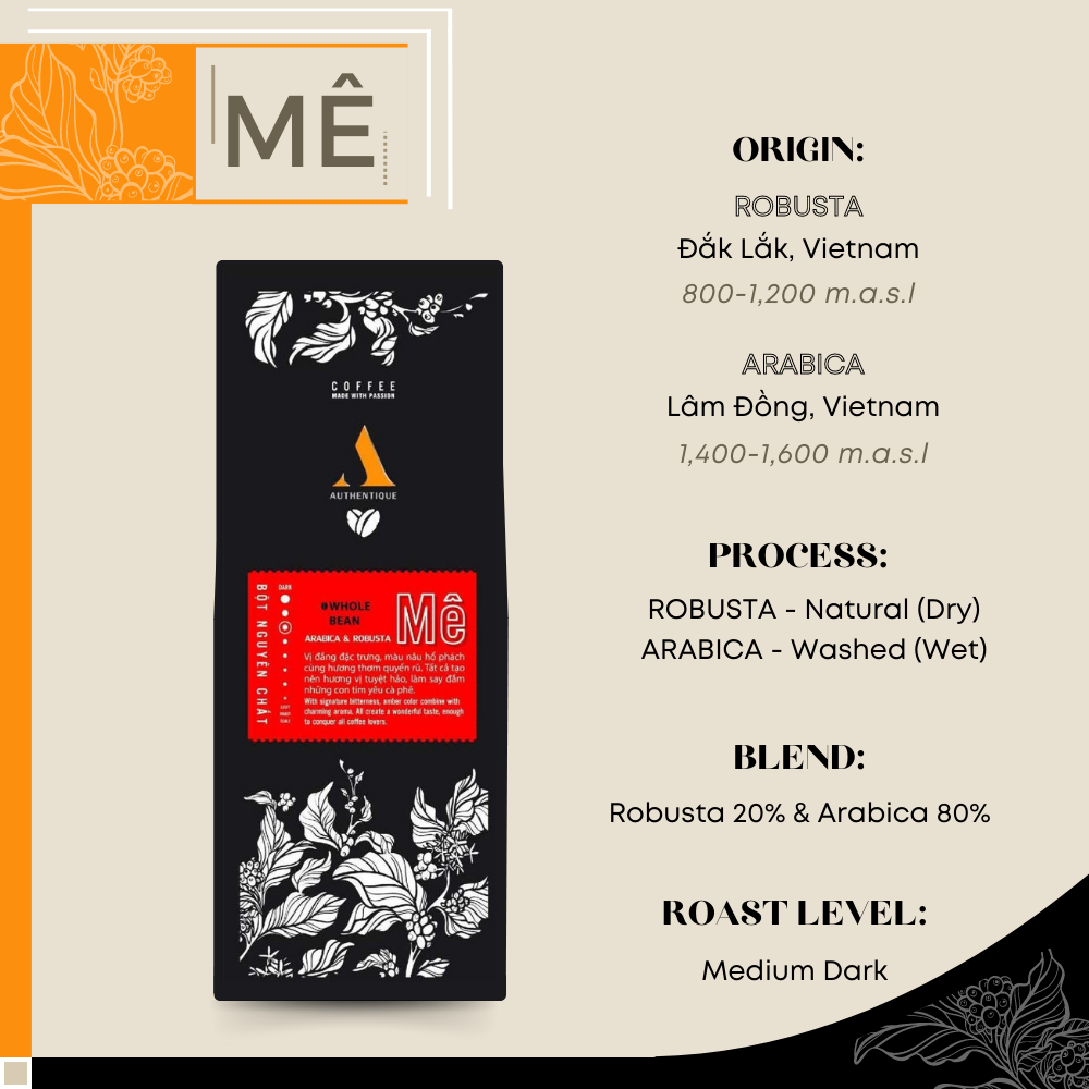 MÊ-Medium Dark Roast (80% Arabica, 20% Robusta) 250g