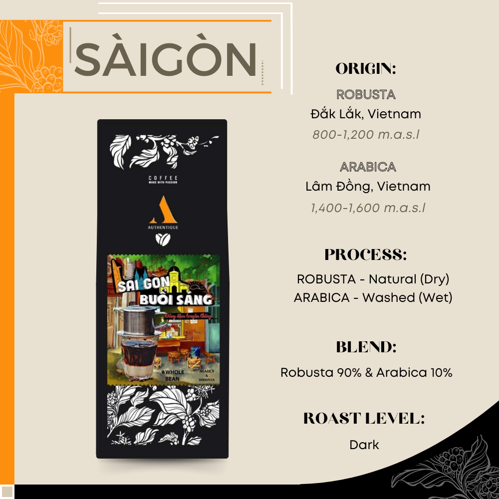 SÀIGÒN-Dark Roast (10% Arabica, 90% Robusta) 250g