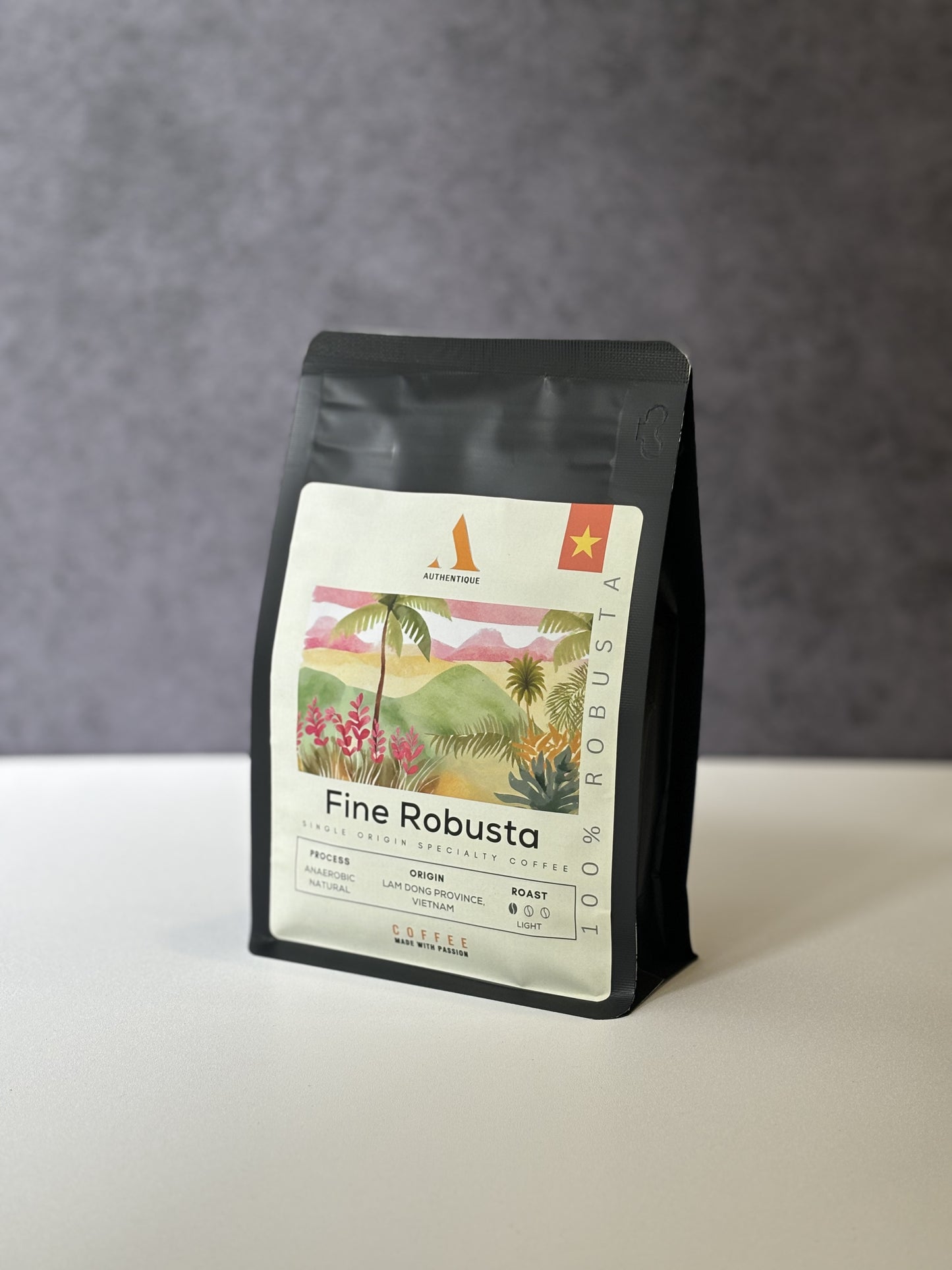 Authentique Specilaity Fine Robusta 100% (Light Roast) (Vietnam Coffee Beans) 250g