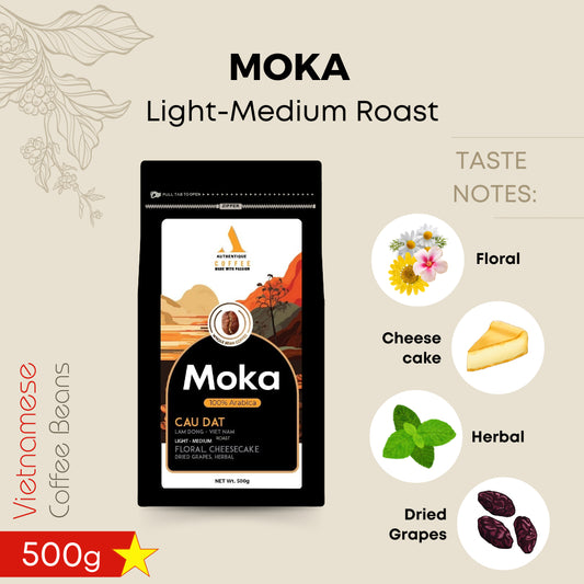 Authentique Moka Light-Medium Roast (100% Arabica) 500g