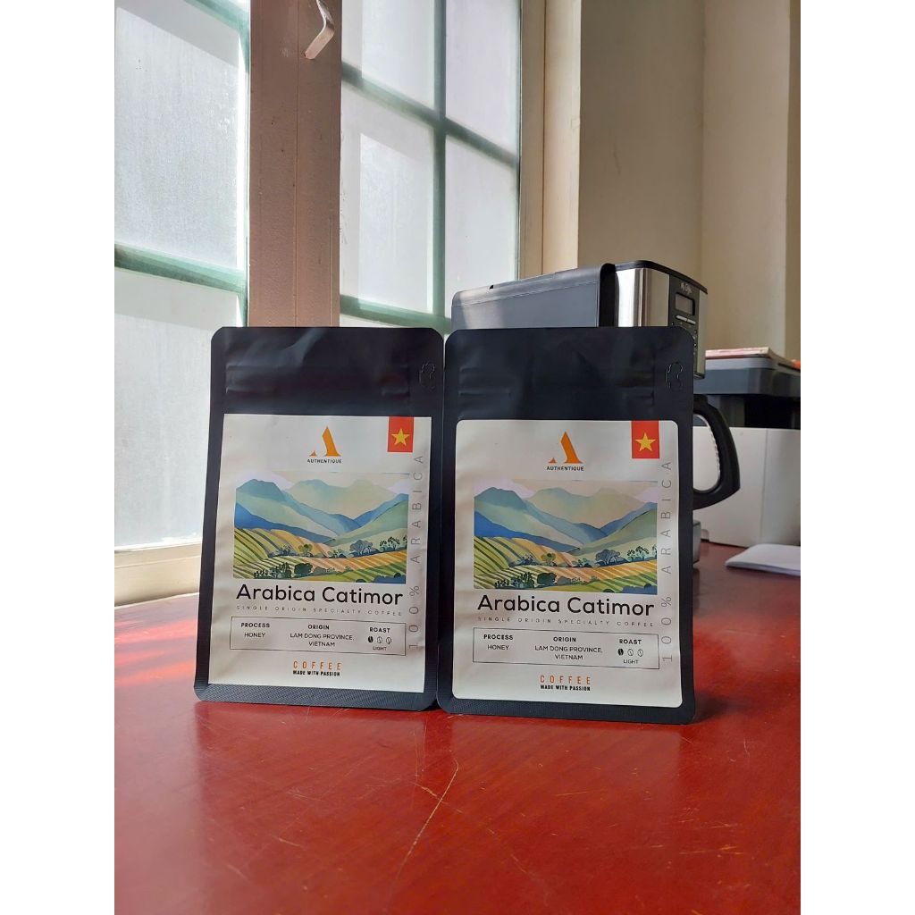 Authentique Speciality Arabica Catimor (Light Roast) (Vietnam Origin) Coffee Beans 250g