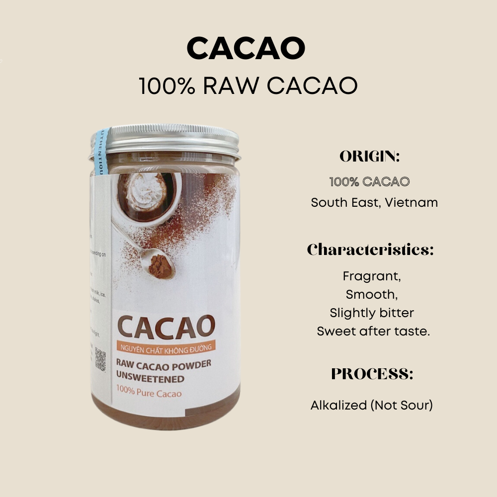 Authentique Premium 100% Raw Cocoa Powder 440g